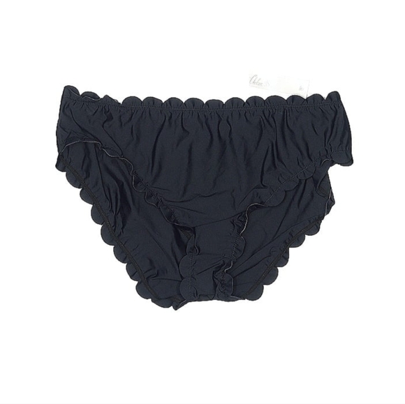 NWT Chelsea28 Black Scalloped Ruffle Cut Bikini Bottom (XXL) - Picture 1 of 7
